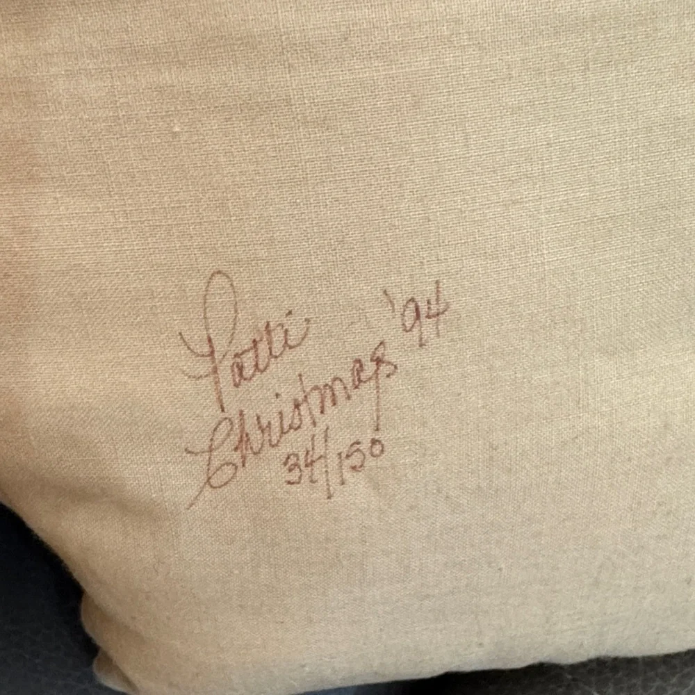 Limited edition Artisan Patti Christmas 1994 Decorative Pillow numbered 34/150